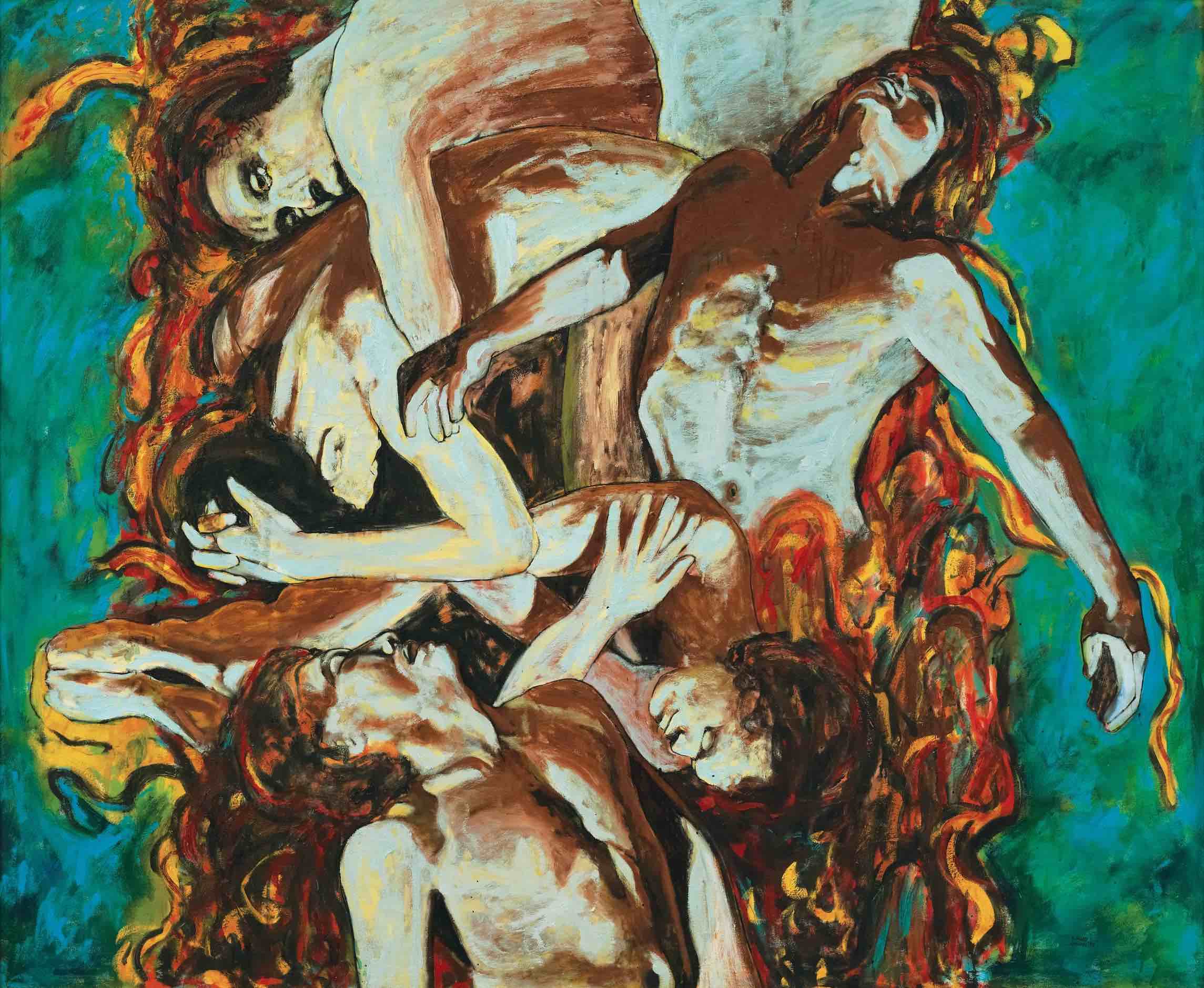  Ahmad Fuad Osman - The Drowning 2 (Lost Series), 1995, 151cm x 183cm, Oil on canvas 