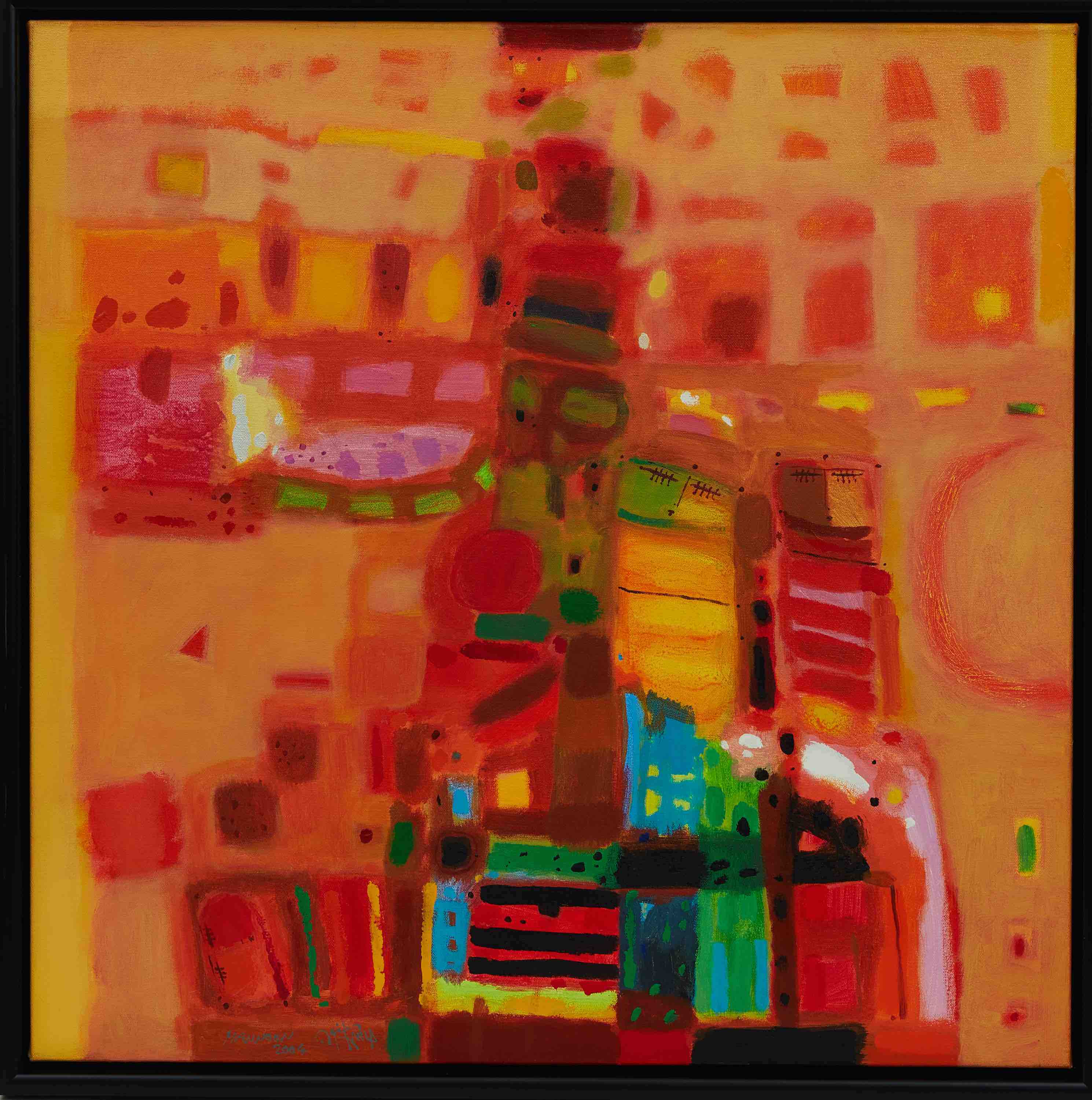  Hashim Hannoon -  Untitled, 2004, 92 x 92 cm, Oil on vanvas 