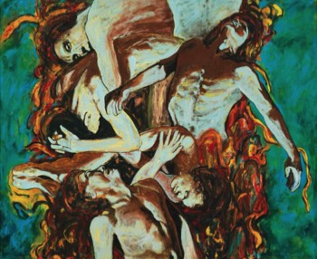  Ahmad Fuad Osman - The Drowning 2 (Lost Series), 1995, 151cm x 183cm, Oil on canvas 