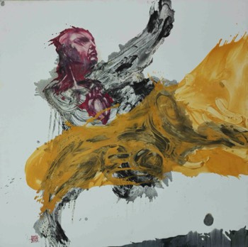  Haafiz Shahimi - Belum Pernah Ada Judul 2, 2014, 153 x 153 cm, Oil on canvas 